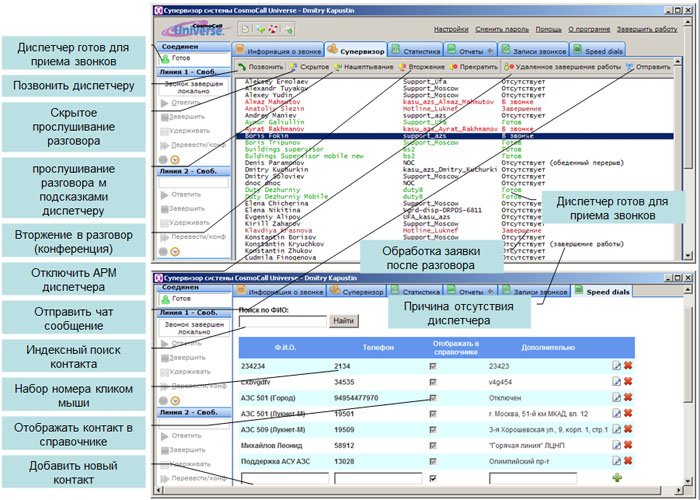 АРСИЭНТЕК_Контакт-центр_интерфейс супервизора